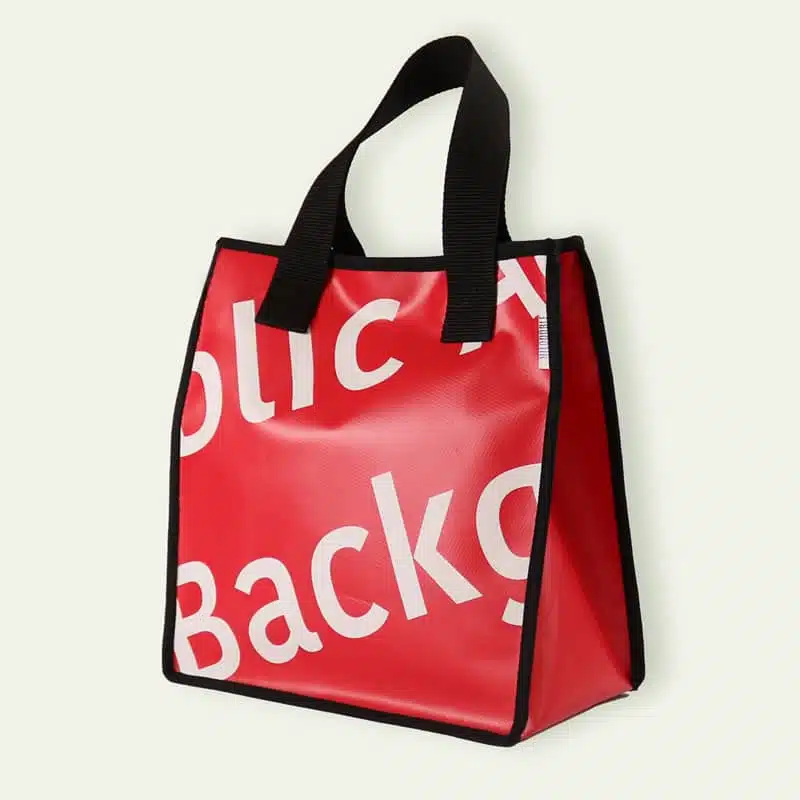 Shopper mini, lona publicitaria reciclada - RED - Imagen 3