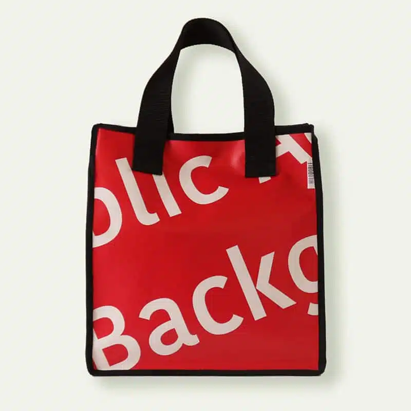 Shopper mini, lona publicitaria reciclada - RED - Imagen 2