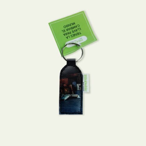 Llavero de lona publicitaria reciclada - PERGAMINO