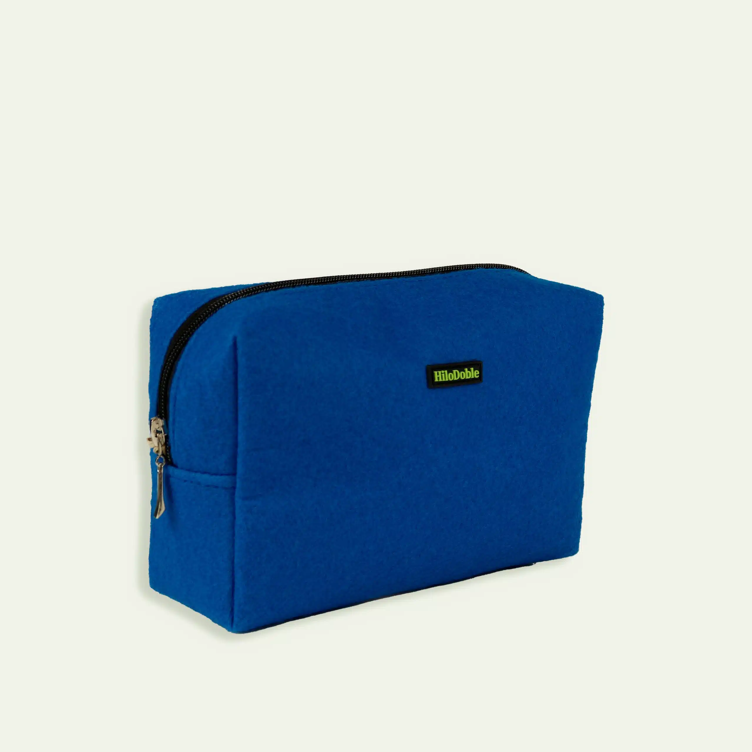 Neceser grande de moqueta reciclada azul - Imagen 2