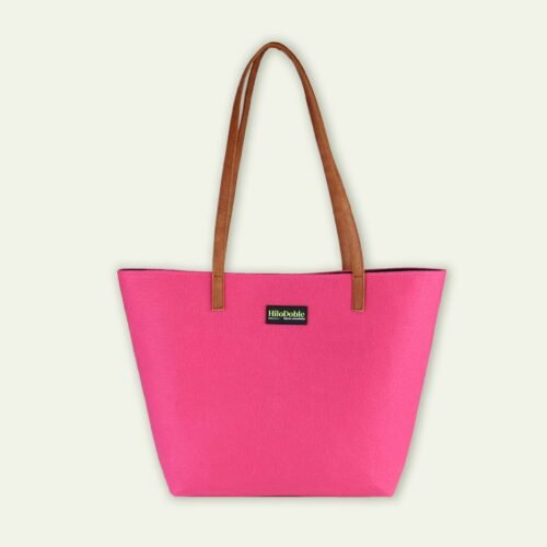 Bolso moqueta reciclada rosa